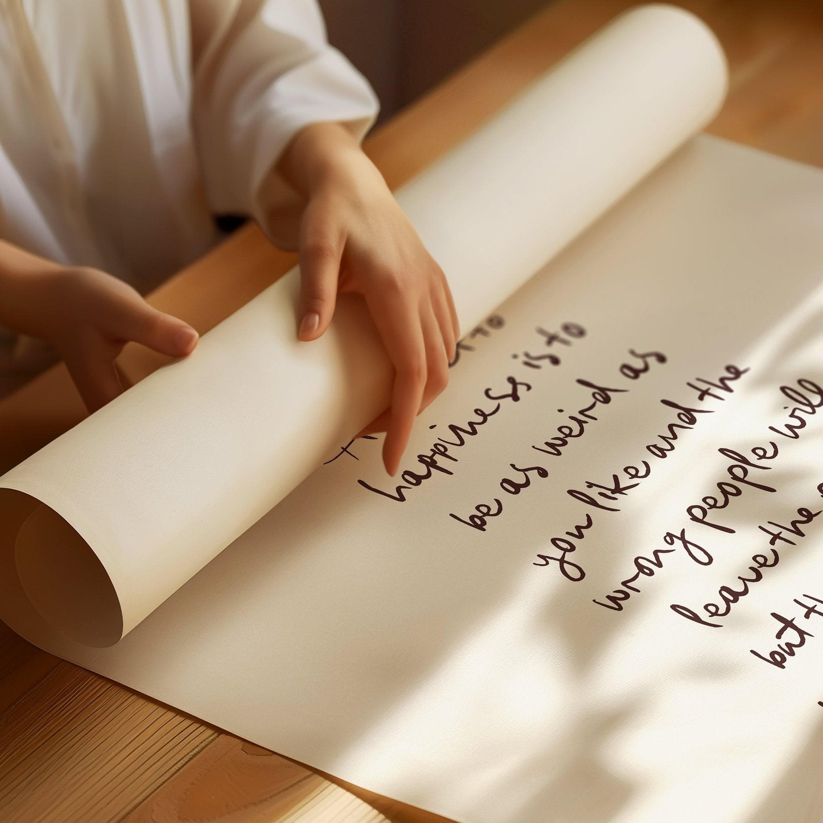 'The Secret to Happiness' Handwriting Art Print-Skudaboo