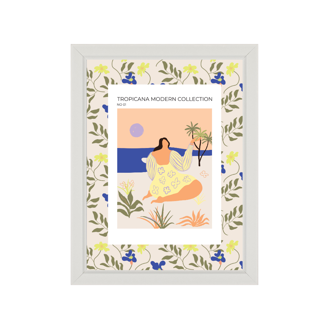 Tropical Floral Picture Mount