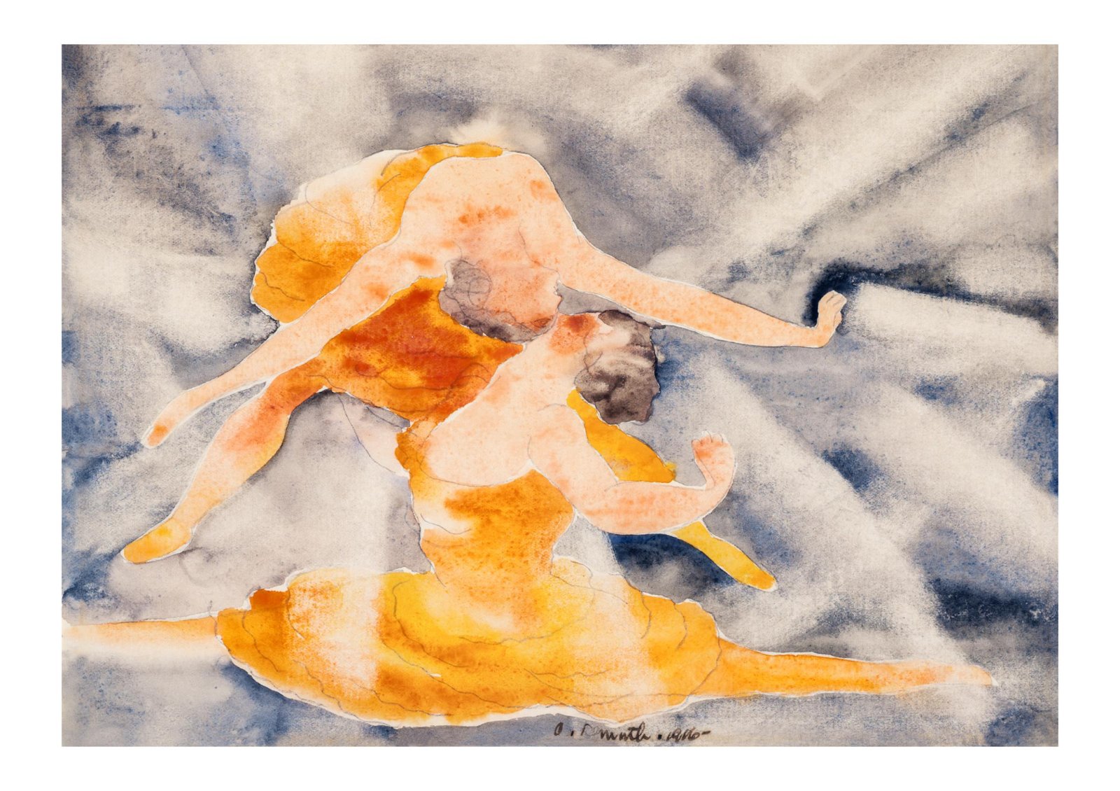 Two Women Acrobats Vintage Art Print-Skudaboo