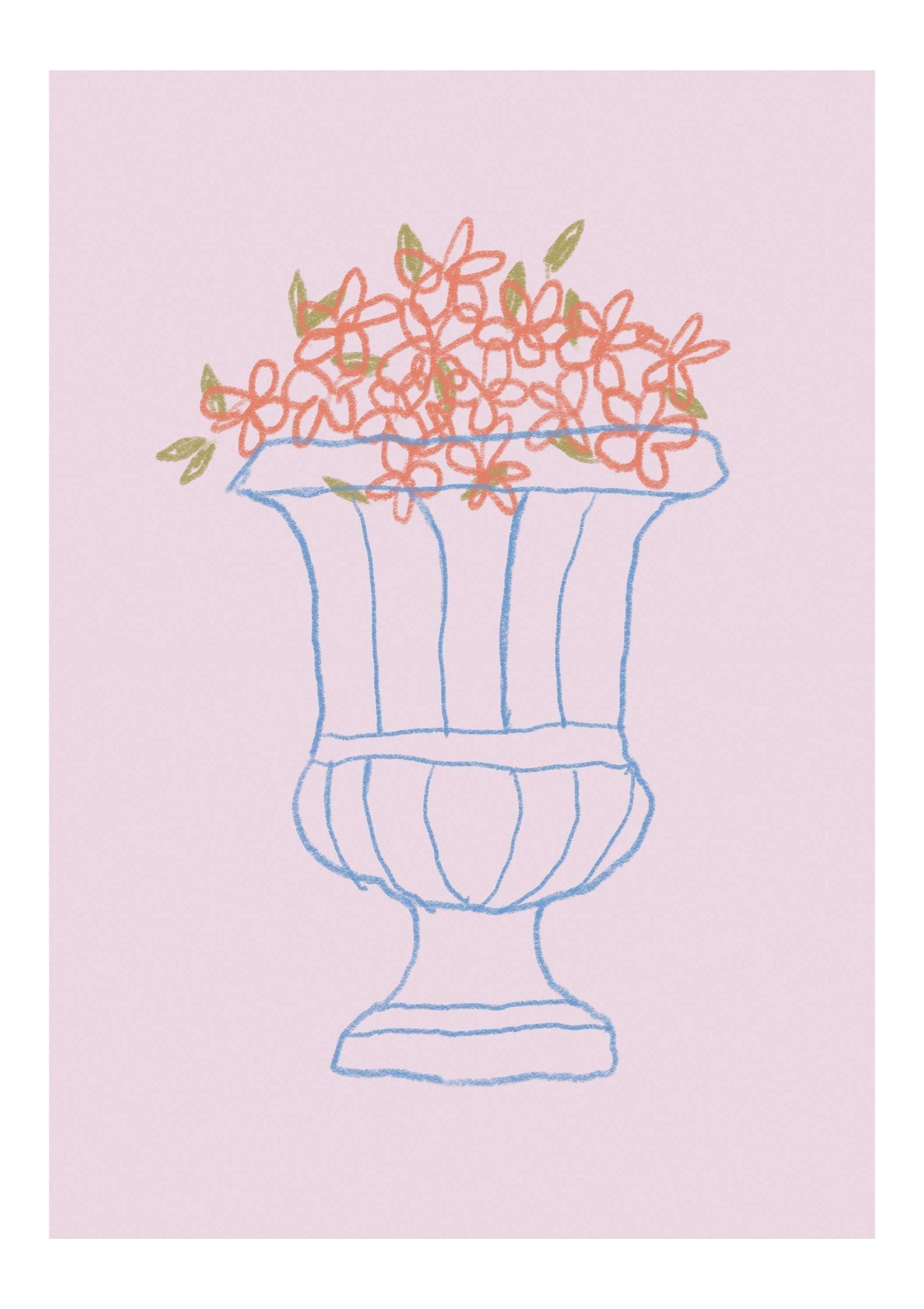 Vase & Flowers Art Print-Skudaboo