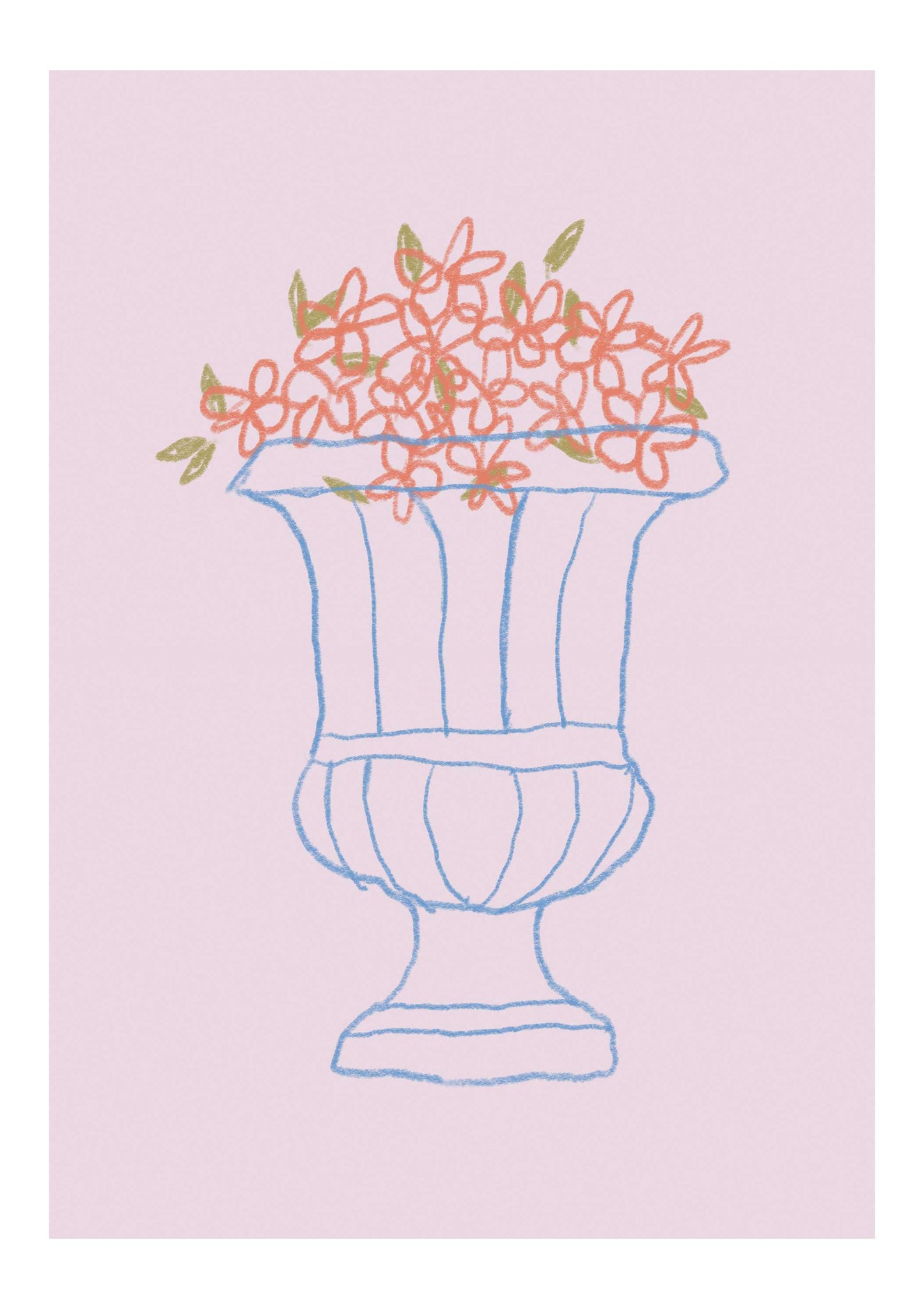 Vase & Flowers Art Print