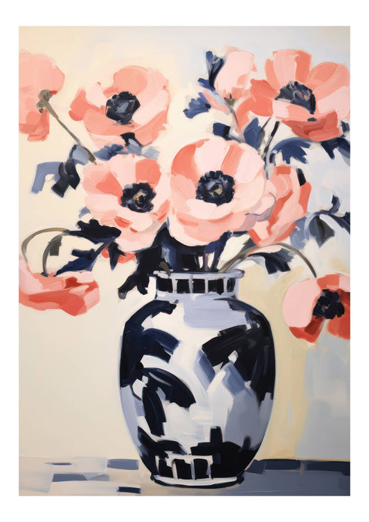 Vase & Flowers Art Print