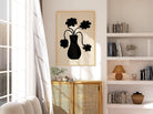 Vase & Flowers Silhouette Art Print-Skudaboo