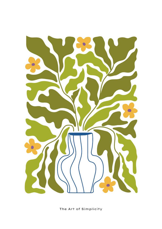 Vase Summer Floral Art Print