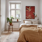 Vintage Inspired Flying Cranes Art Print-Skudaboo