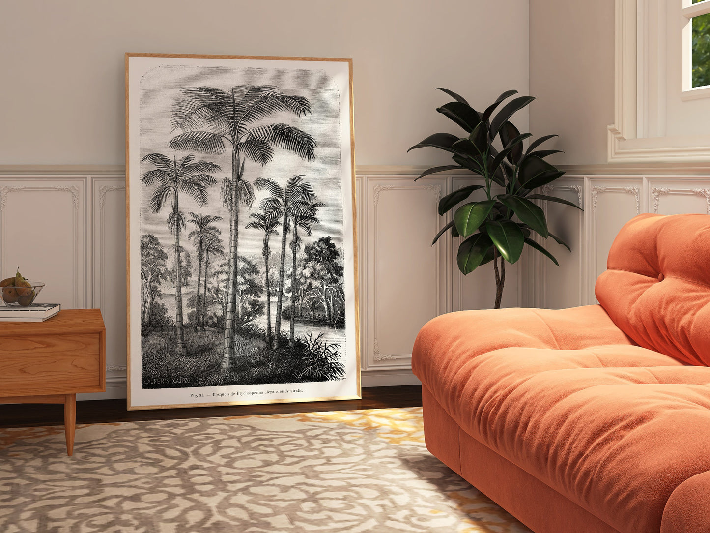 Vintage Palm Tree Illustration Art Print