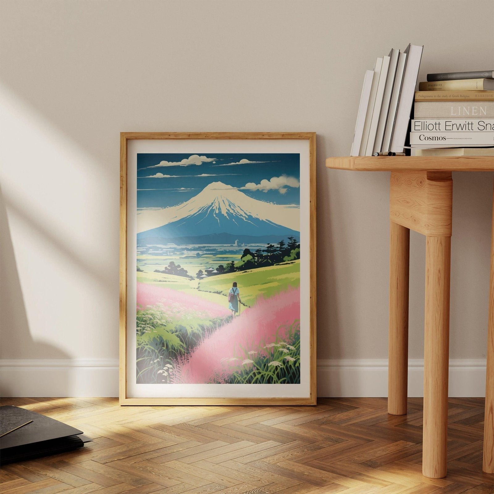 Walking to Mount Fuji Art Print-Skudaboo