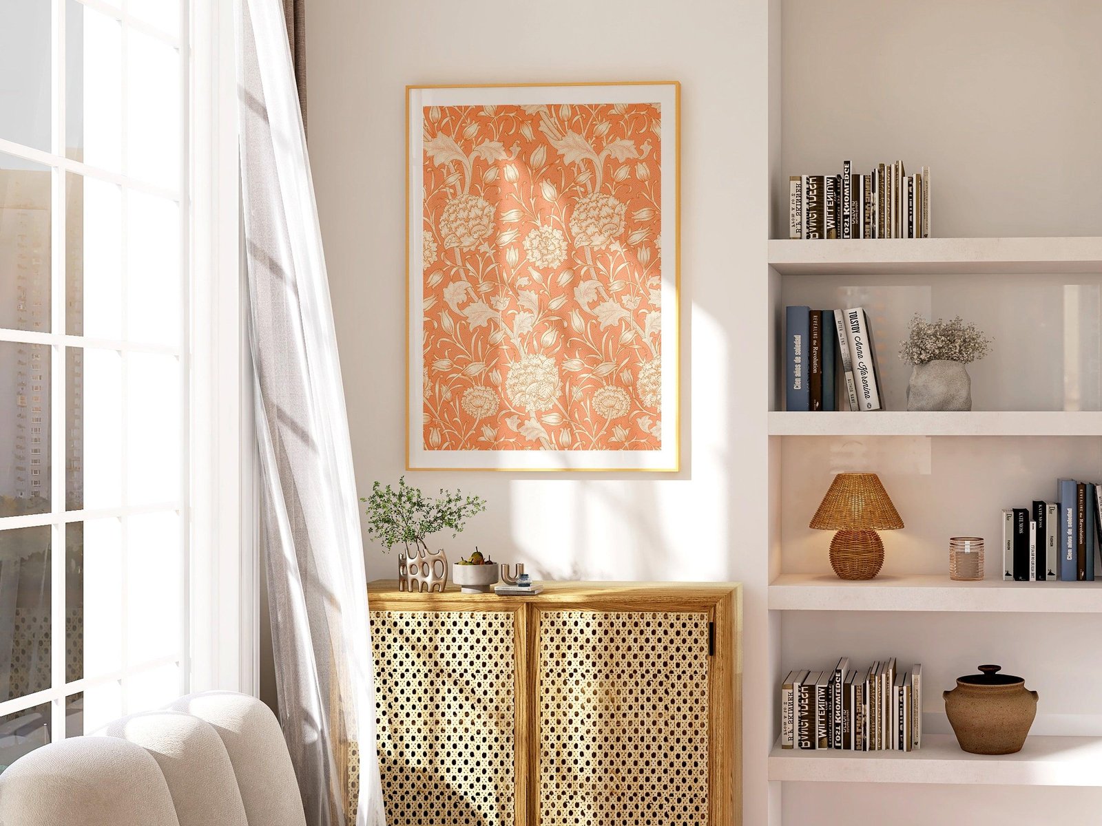 William Morris Wild Tulip Pattern Vintage Art Print-Skudaboo