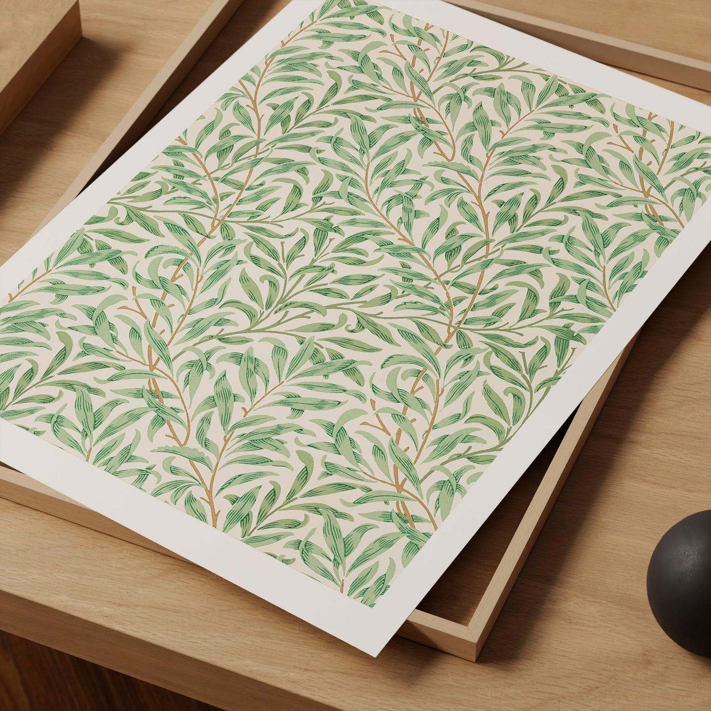 a picture of a green leafy pattern on a piece of paper