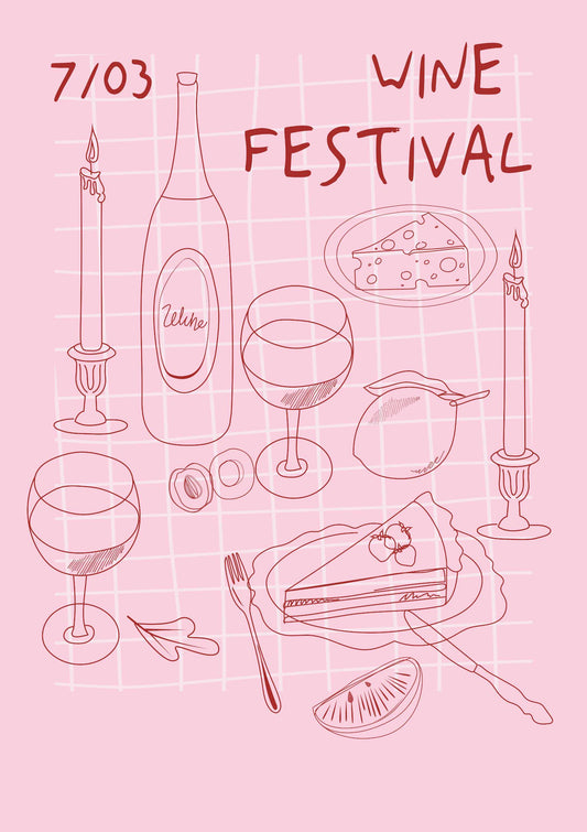 Wine Festival Modern Art Print