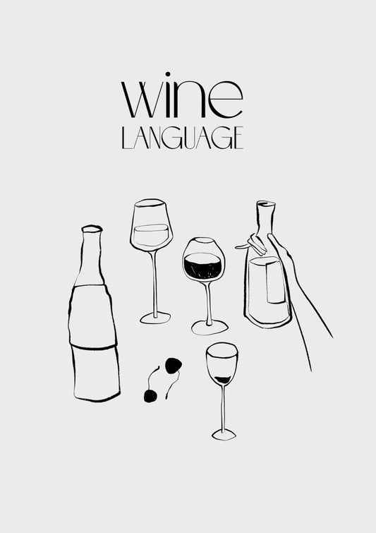 Wine Language Art Print