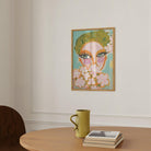 Woman and Flowers Art Print-Skudaboo