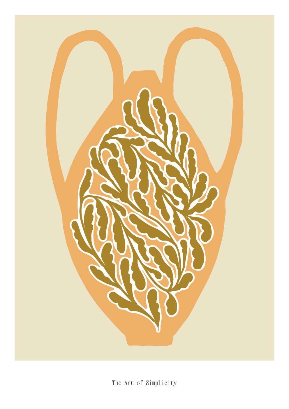 Yellow Vase Spring Floral Art Print-Skudaboo