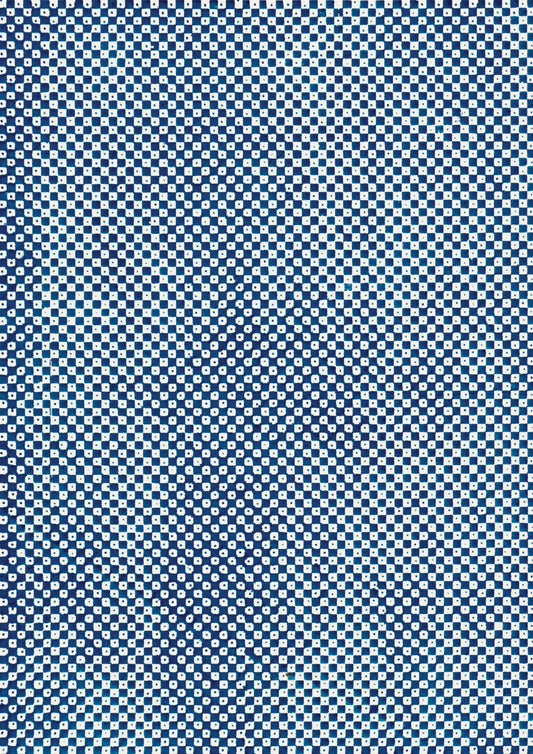 a blue and white checkered background with a white background
