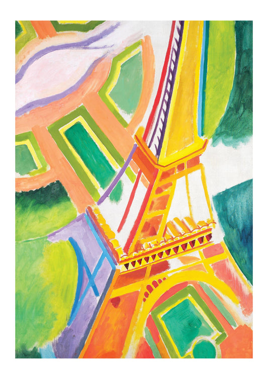 a painting of the eiffel tower in paris