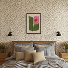 Pink and Green Abstract Flower Art Print-Skudaboo