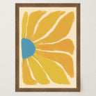 Yellow Abstract Flower Art Print-Skudaboo