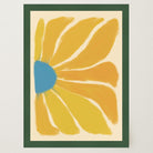 Yellow Abstract Flower Art Print-Skudaboo