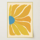 Yellow Abstract Flower Art Print-Skudaboo