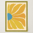 Yellow Abstract Flower Art Print-Skudaboo