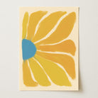 Yellow Abstract Flower Art Print-Skudaboo
