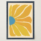 Yellow Abstract Flower Art Print-Skudaboo