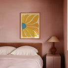 Yellow Abstract Flower Art Print-Skudaboo