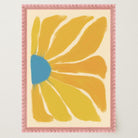 Yellow Abstract Flower Art Print-Skudaboo