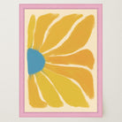 Yellow Abstract Flower Art Print-Skudaboo