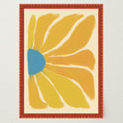 Yellow Abstract Flower Art Print-Skudaboo