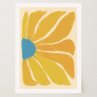 Yellow Abstract Flower Art Print-Skudaboo