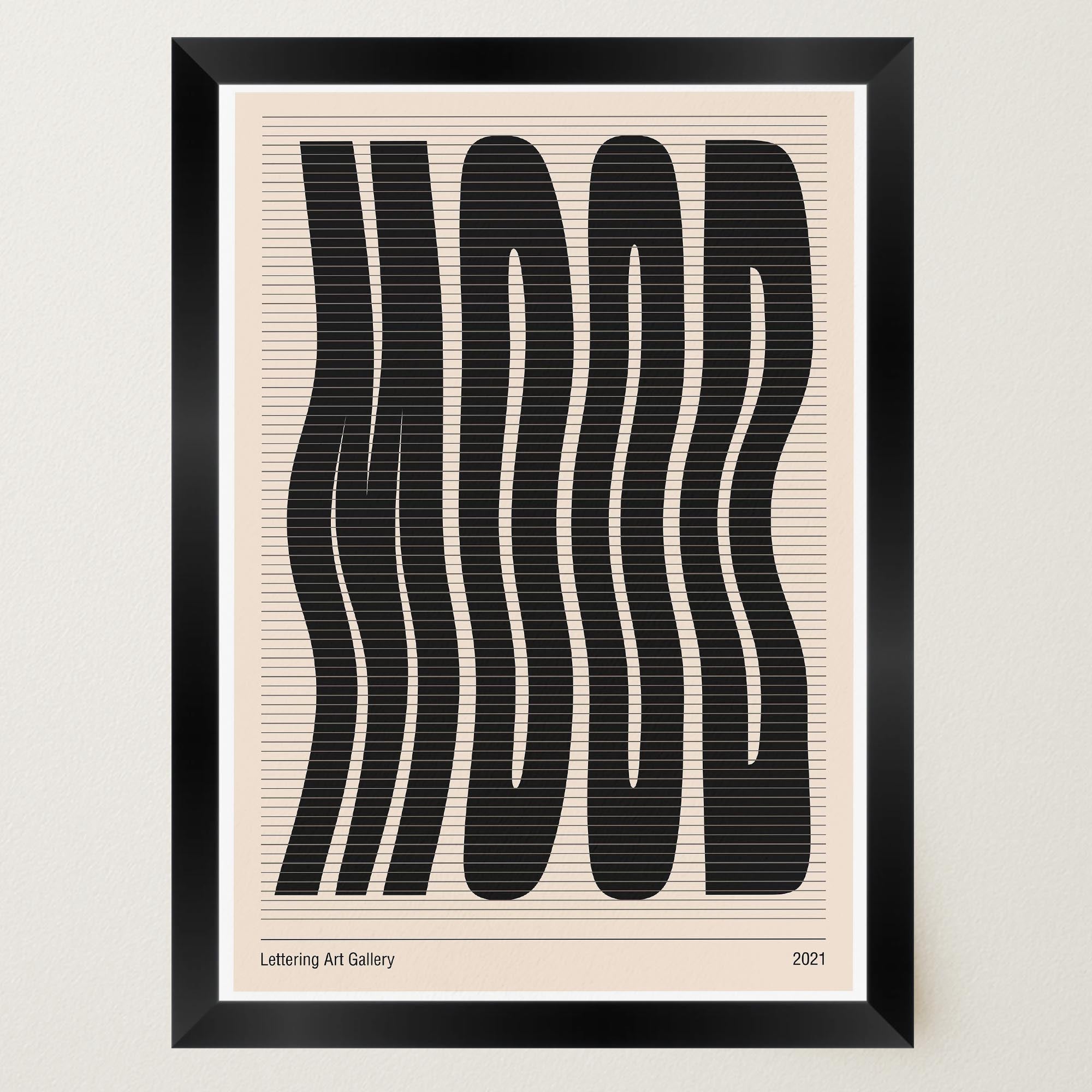 Mood Wavy Typography Art Print-Skudaboo