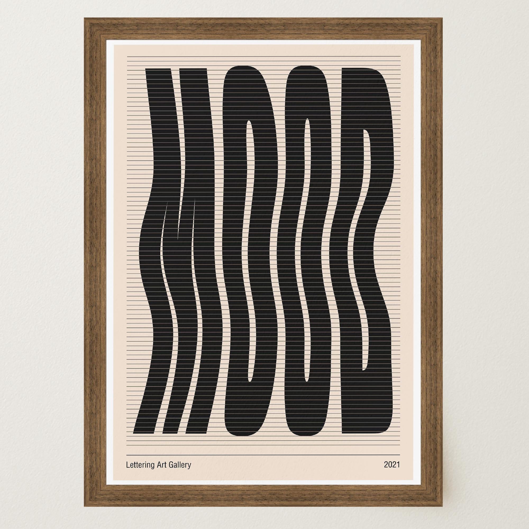 Mood Wavy Typography Art Print-Skudaboo