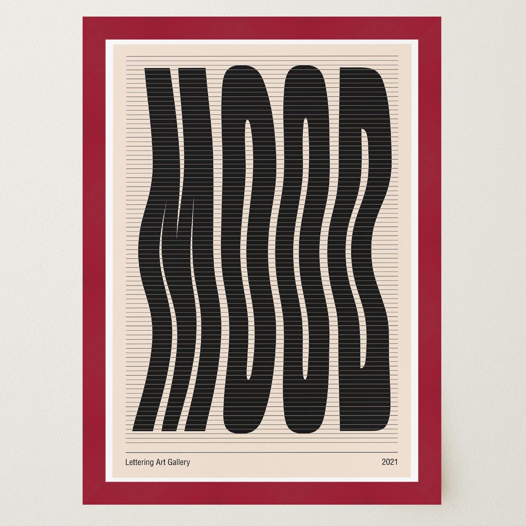 Mood Wavy Typography Art Print-Skudaboo