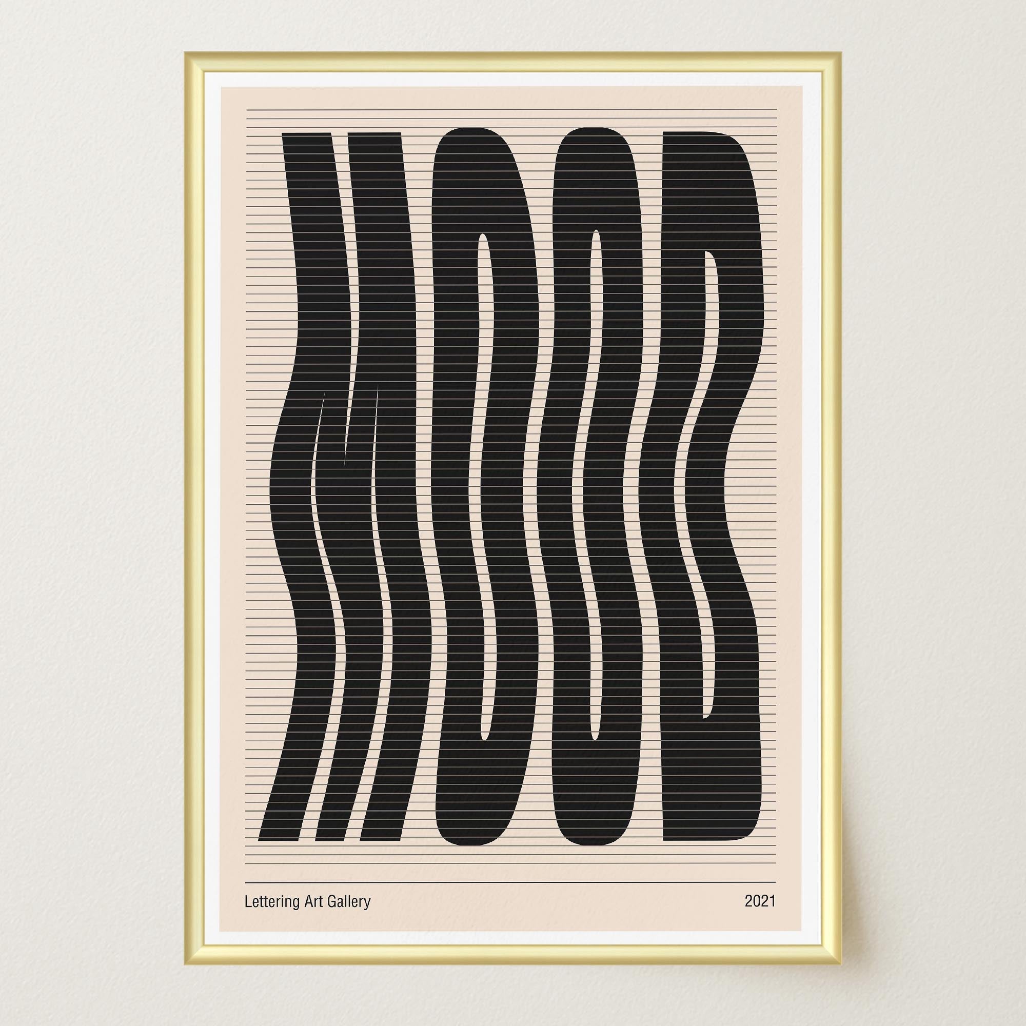 Mood Wavy Typography Art Print-Skudaboo