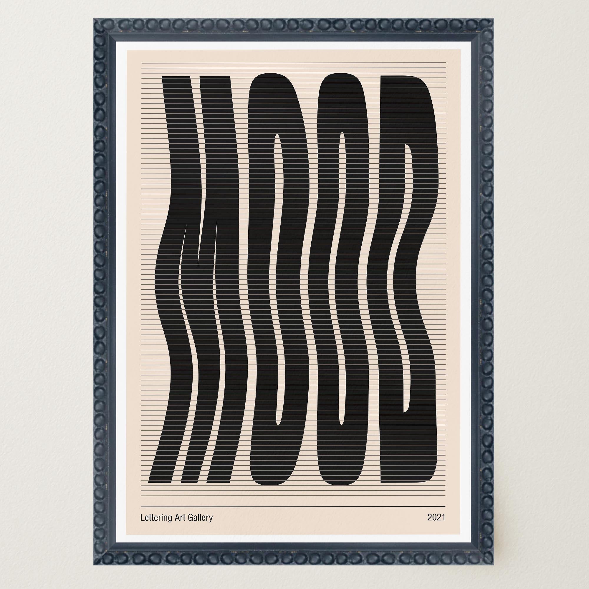 Mood Wavy Typography Art Print-Skudaboo