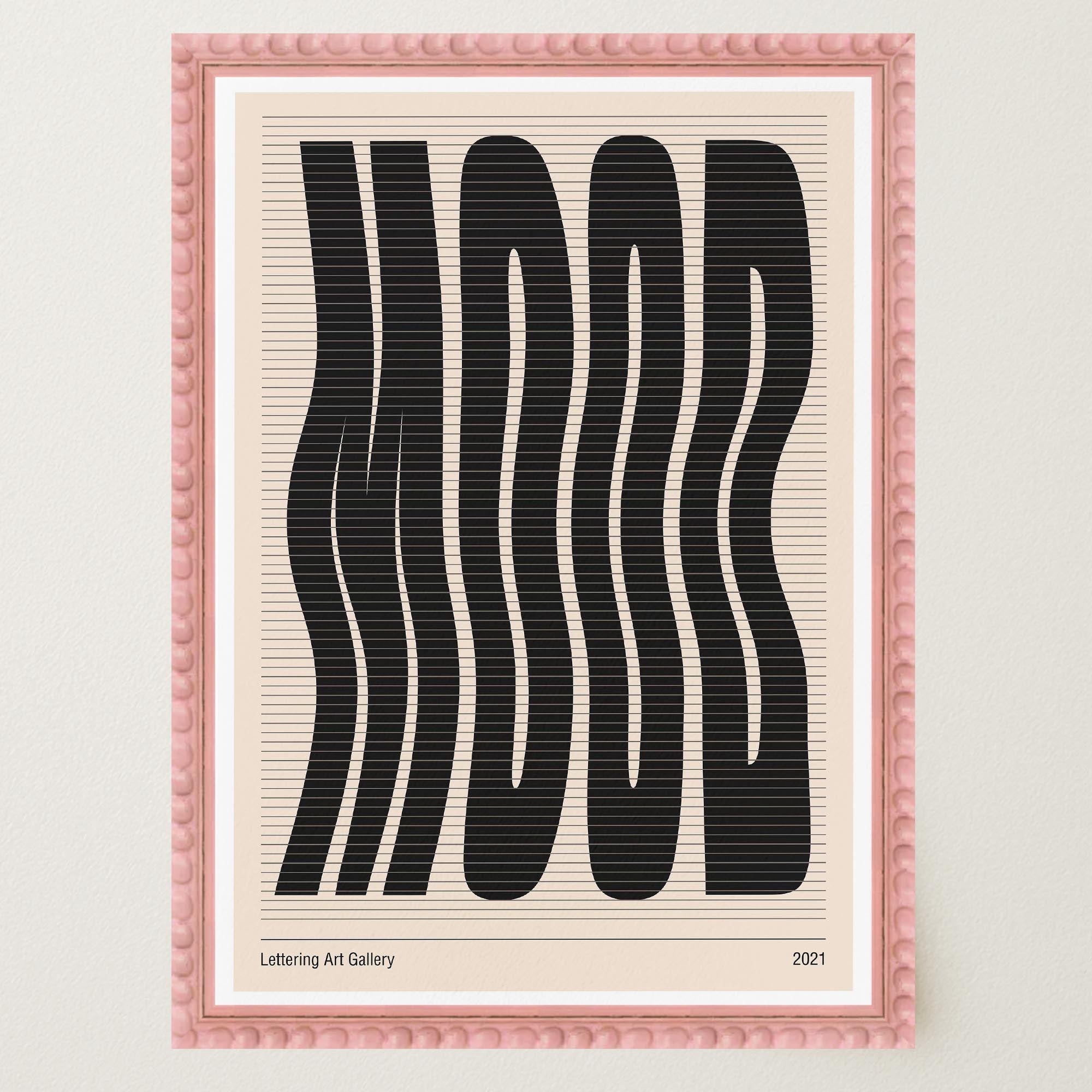 Mood Wavy Typography Art Print-Skudaboo