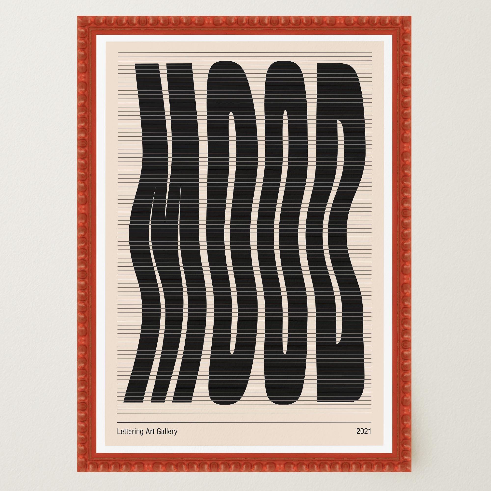 Mood Wavy Typography Art Print-Skudaboo