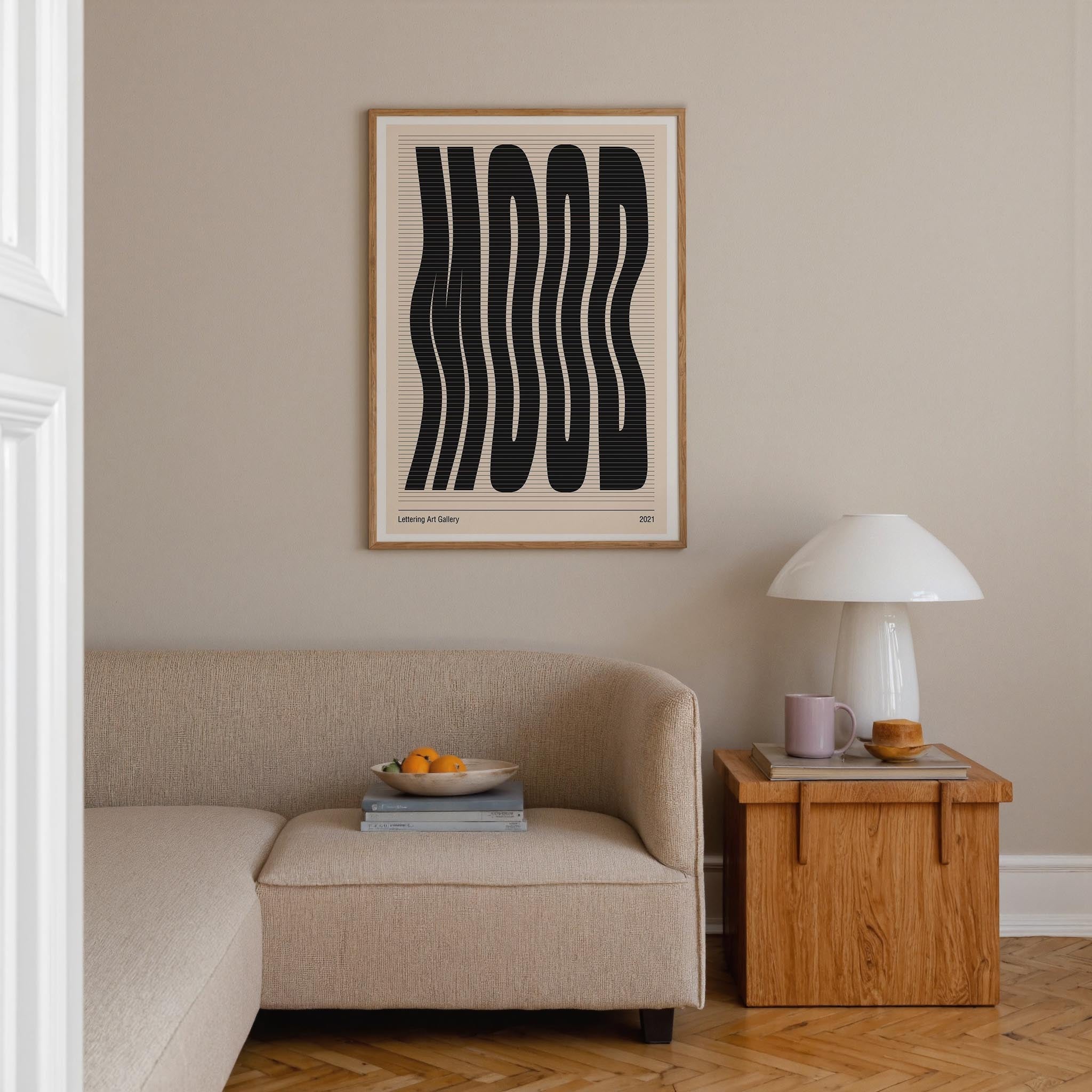 Mood Wavy Typography Art Print-Skudaboo