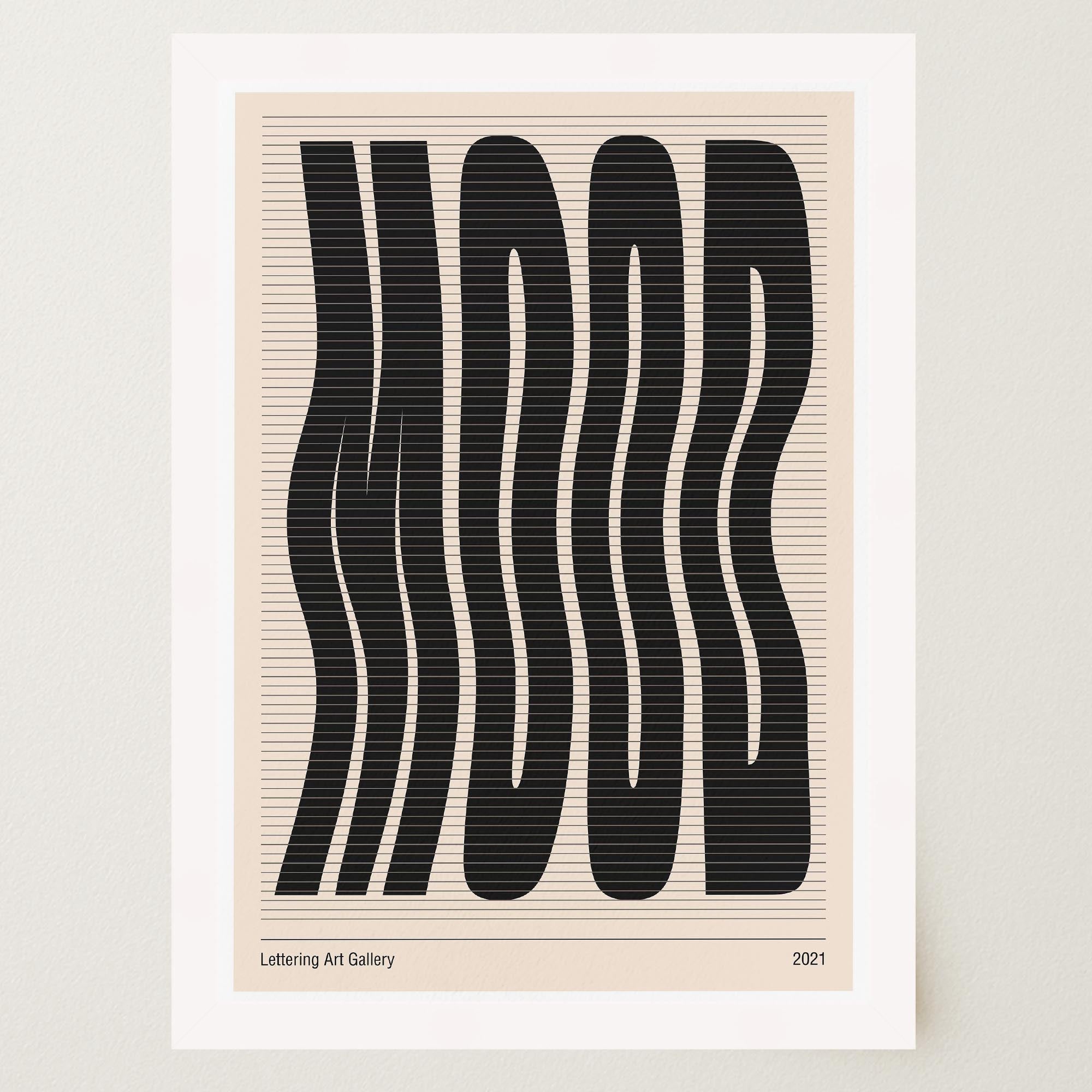 Mood Wavy Typography Art Print-Skudaboo