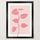 Pink Vine Abstract Art Print-Skudaboo