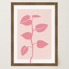 Pink Vine Abstract Art Print-Skudaboo