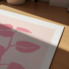 Pink Vine Abstract Art Print-Skudaboo