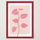 Pink Vine Abstract Art Print-Skudaboo