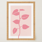 Pink Vine Abstract Art Print-Skudaboo