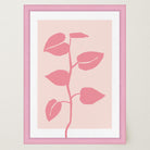 Pink Vine Abstract Art Print-Skudaboo