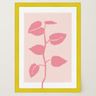 Pink Vine Abstract Art Print-Skudaboo