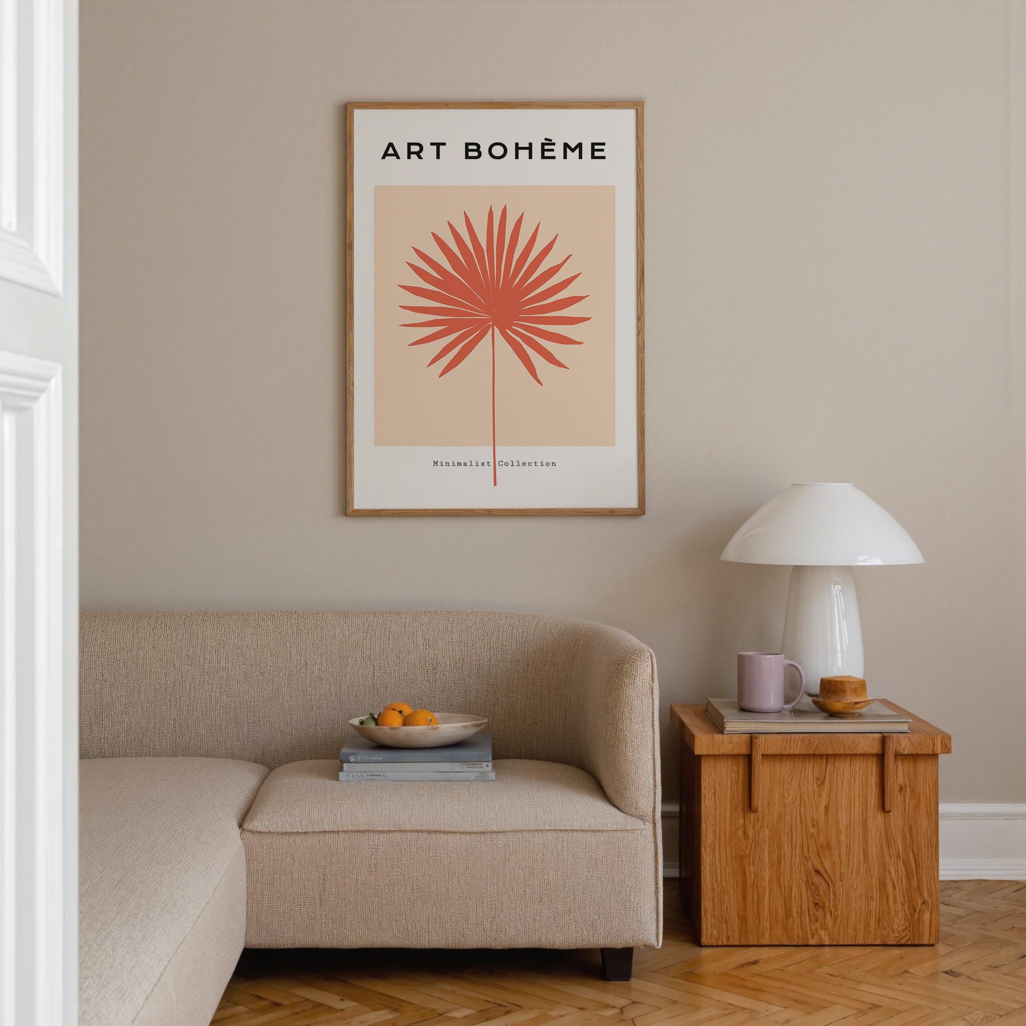 Minimalist Palm Leaf Art Print-Skudaboo