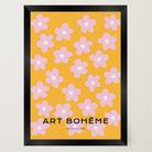 Daisy Floral Pattern Art Print-Skudaboo