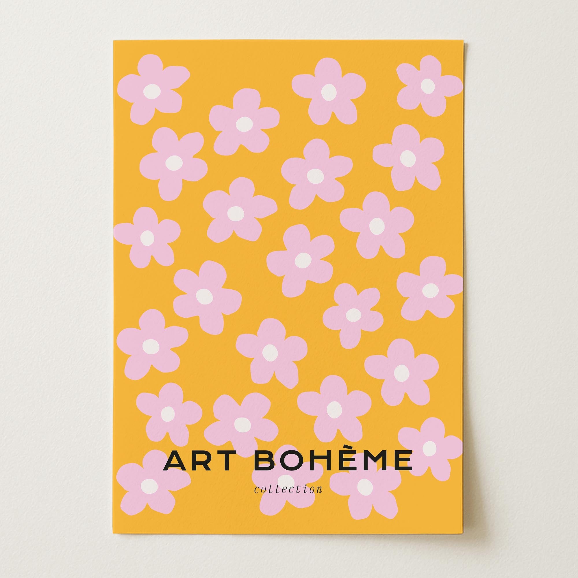 Daisy Floral Pattern Art Print-Skudaboo